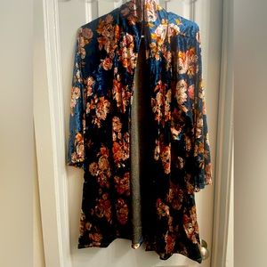 Suzanne Betro Velvet Duster/Cardigan